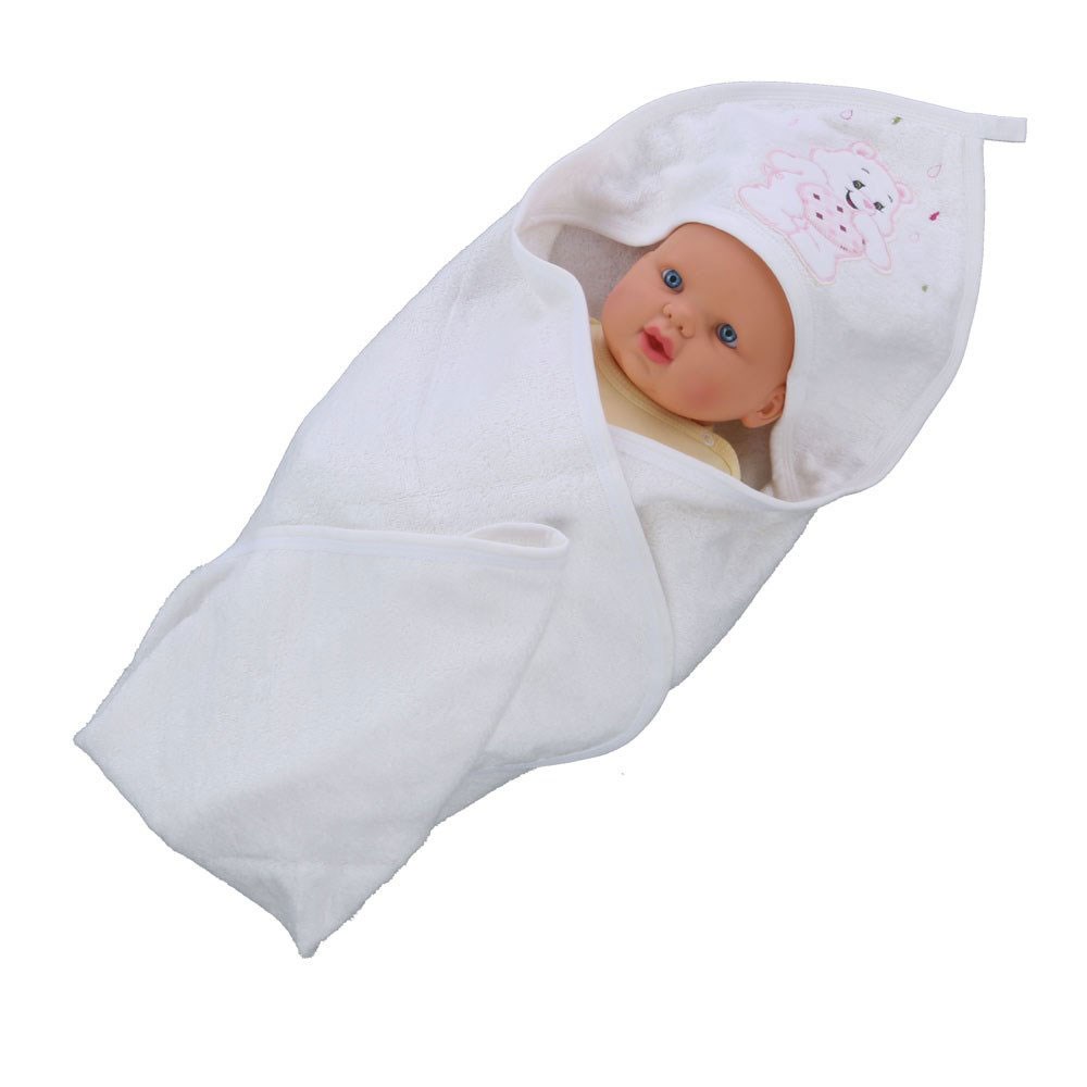 Sebi Bebe Bebek Banyo Havlusu 8447 Pembe