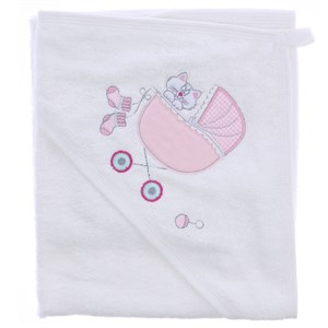 Sebi Bebe Bebek Banyo Havlusu 8447 Pembe