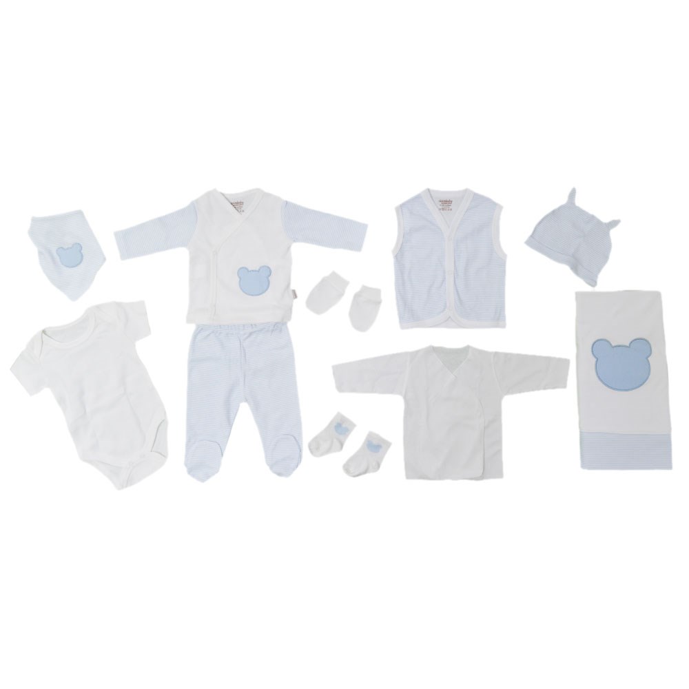Ciccim Baby Bebek Hastane Çıkış Seti 10'lu 4328 Mavi