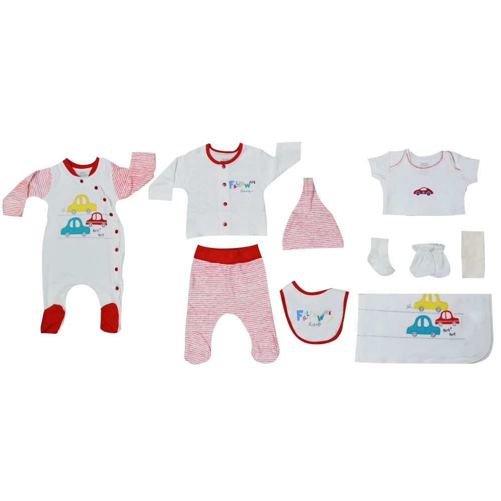Baby Corner 10'lu Bebek Hastane Çıkış Seti 8130 Kırmızı