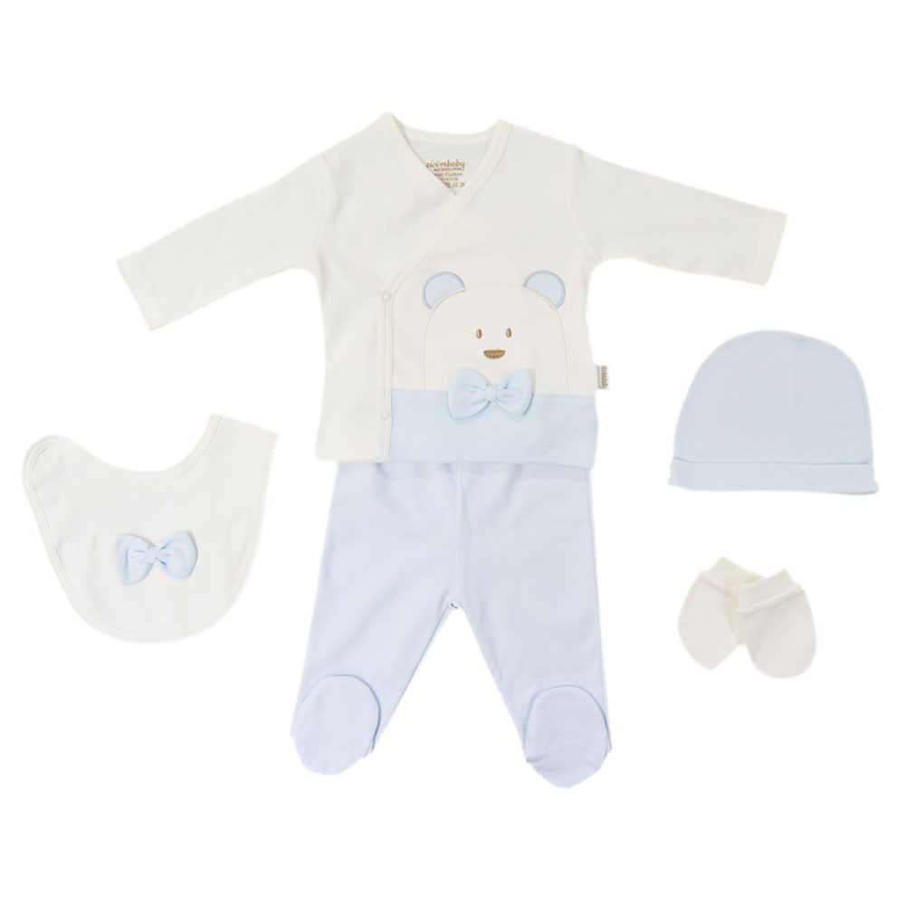 Ciccim Baby Bebek Hastane Çıkış Seti 5'li 4311 Mavi