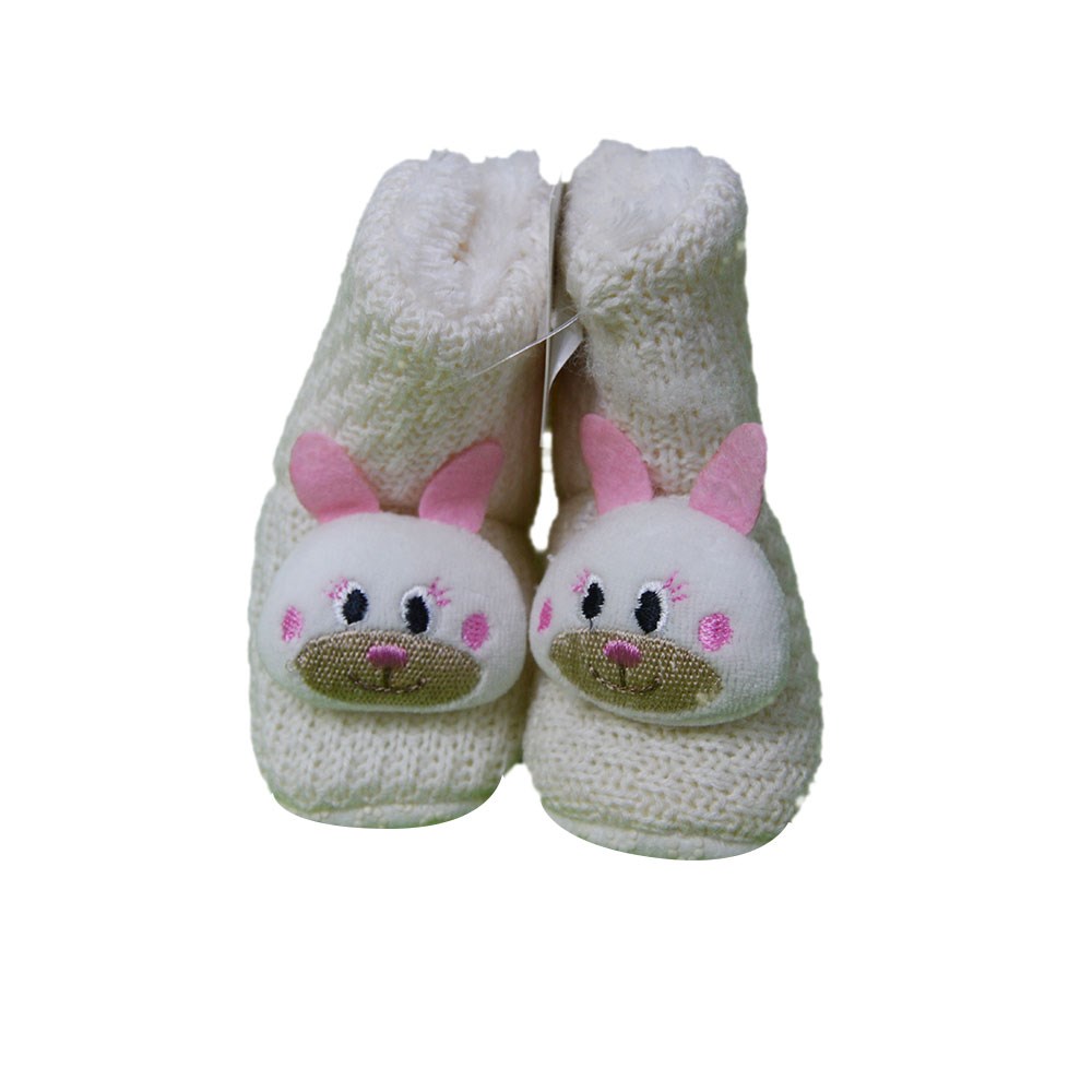 Recos Triko Bebek Patiği 149 Krem-Pembe