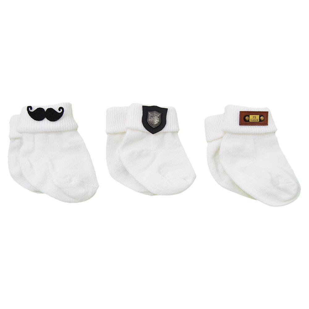 Sebi Bebe 3lü Bebek Çorabı 9501 Krem