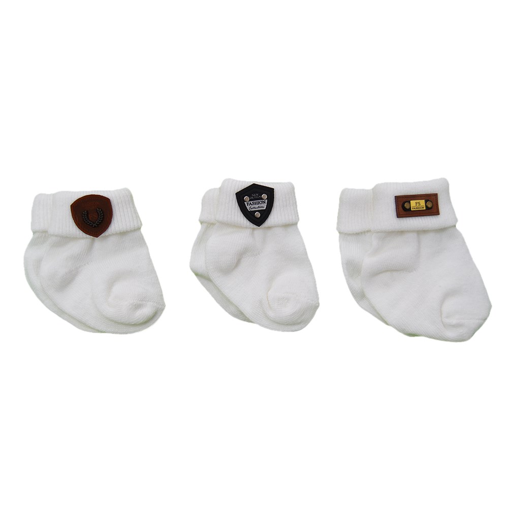 Sebi Bebe 3lü Bebek Çorabı 9501 Krem