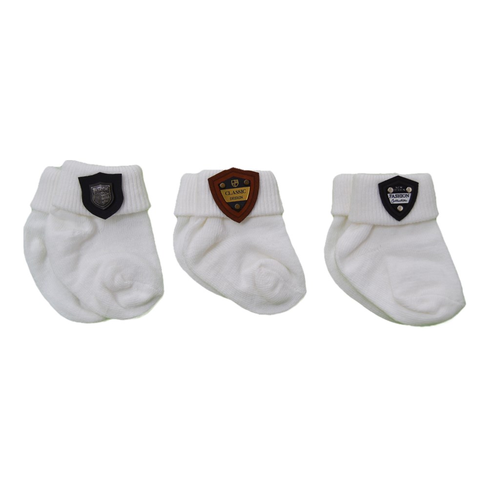 Sebi Bebe 3lü Bebek Çorabı 9501 Krem