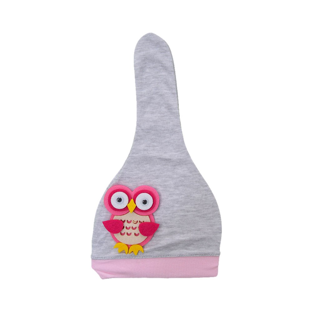 Sebi Bebe Bebek Şapkası 9512 Gri-Pembe