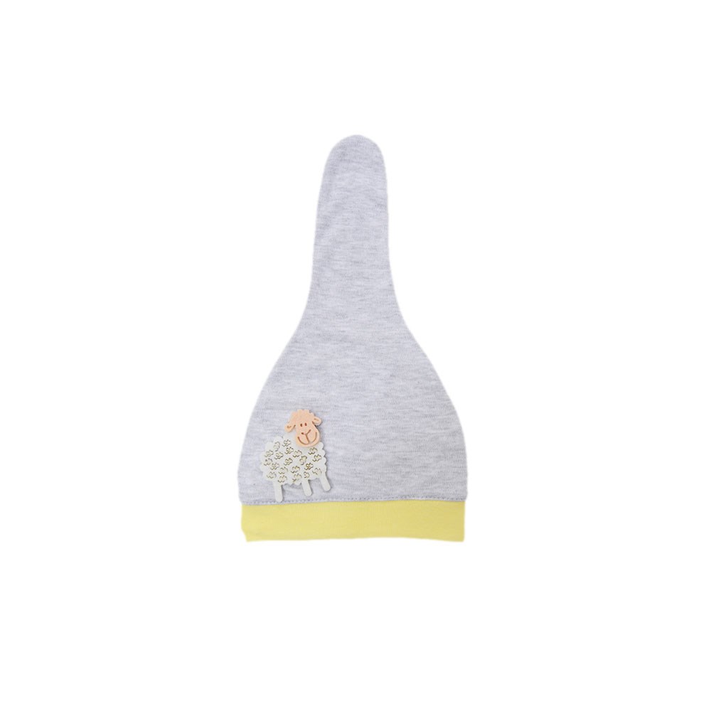 Sebi Bebe Bebek Şapkası 9512 Sarı-Gri