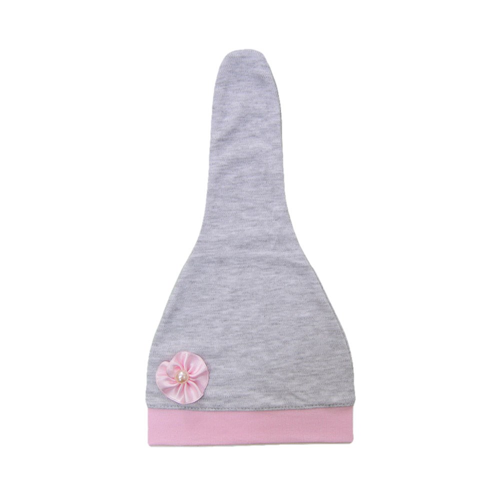 Sebi Bebe Bebek Şapkası 9512 Gri-Pembe