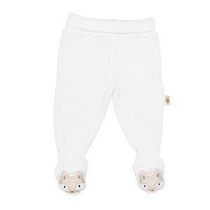 Mini Damla Oyuncaklı Patikli Pantolon 44178 Krem-Kahverengi