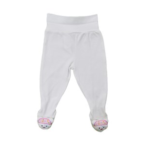 Mini Damla Oyuncaklı Patikli Pantolon 44178 Krem-Pembe