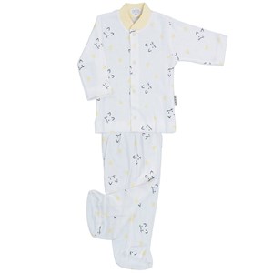 Sebi Bebe Bebek Pijama Takımı 2313 Krem-Sarı