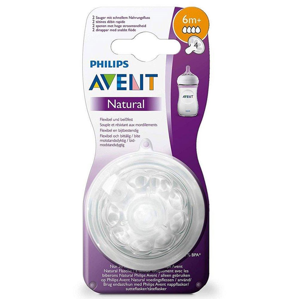 Philips Avent Natural Yumuşak Biberon Emziği 2'li 6 Ay+ SCF044/27 