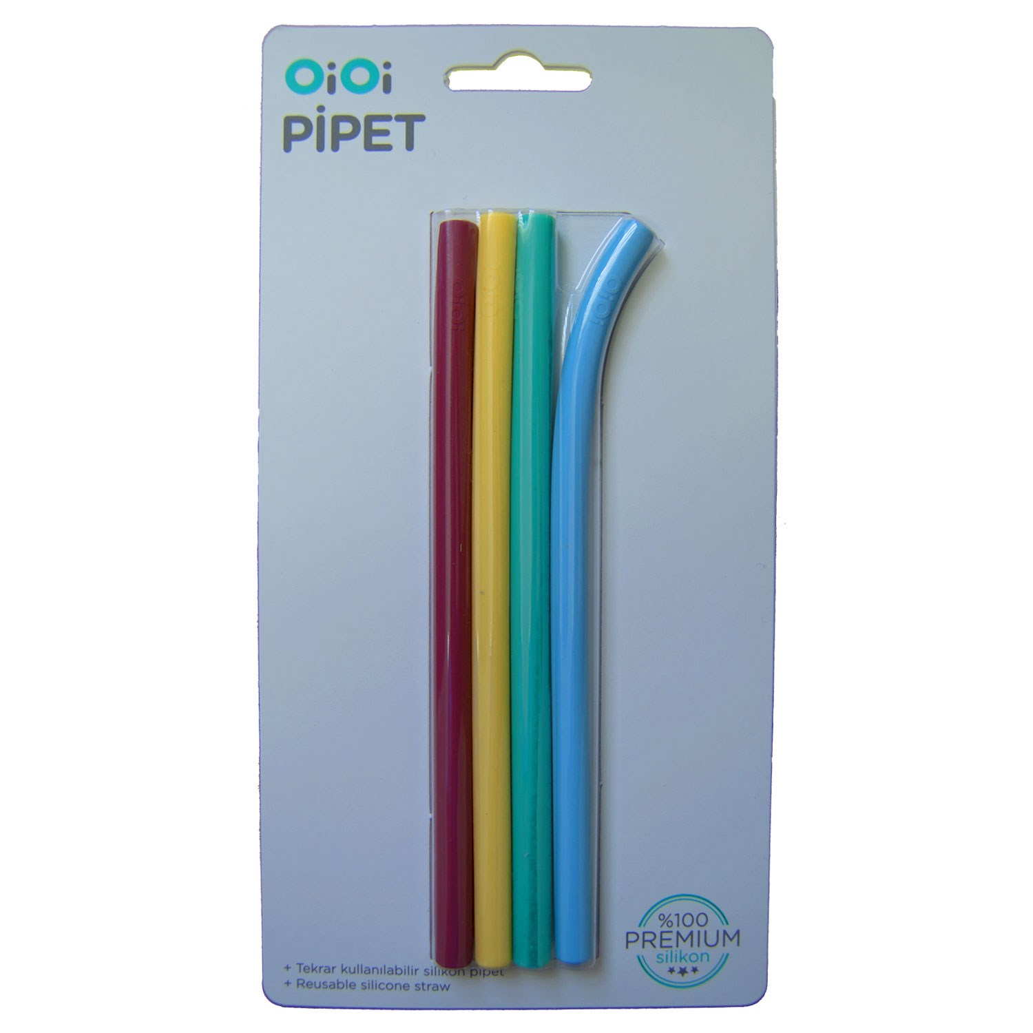 OiOi Silikon Pipet 4'lü Set Bordo-Sarı