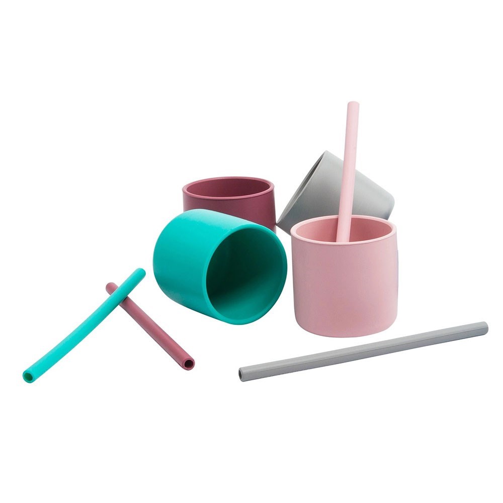 OiOi Silikon Pipet 4'lü Set Pembe-Sarı