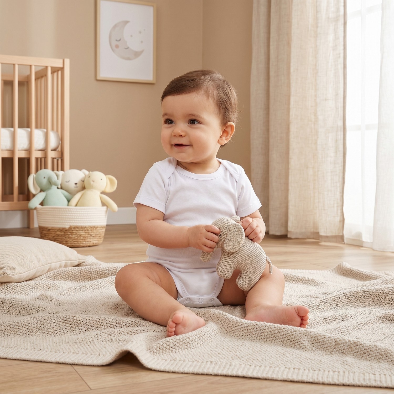 Bebengo Kısa Kollu Bebek Body BU4021