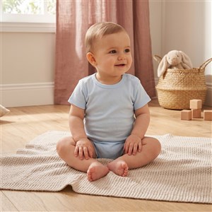 Bebengo Kısa Kollu Bebek Body BU4021 Mavi
