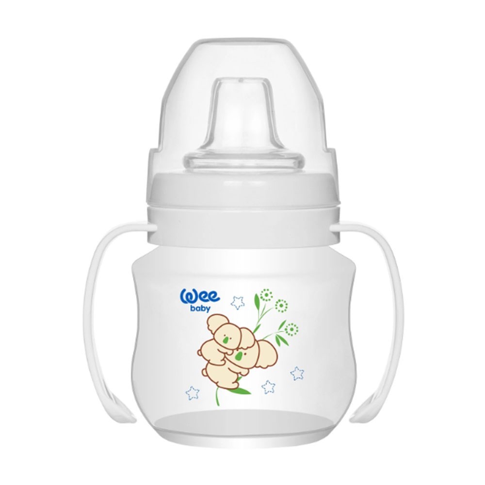 Wee Baby Antikolik Akıtmaz Kulplu PP Bardak 125 ml 753 Beyaz