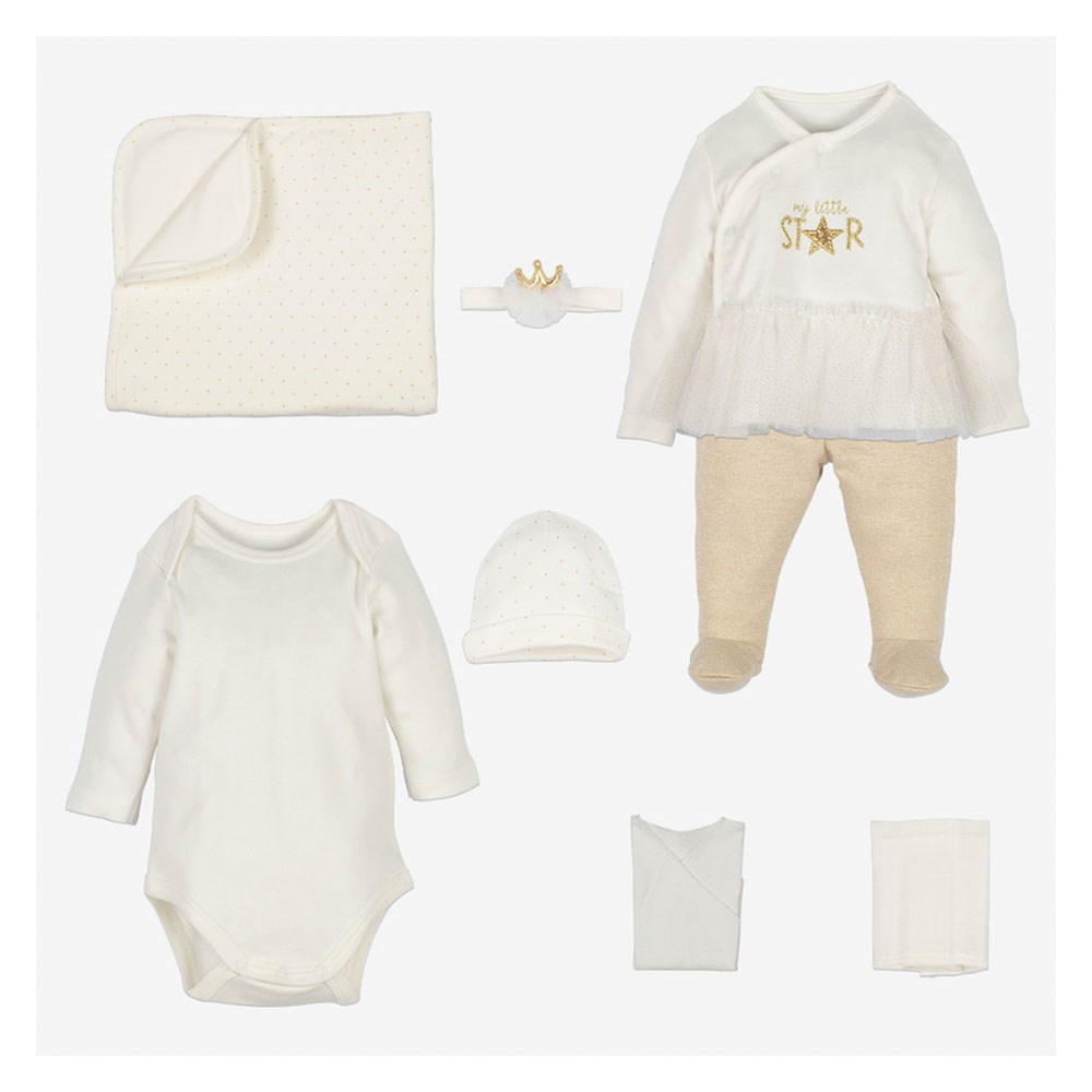 İdil Baby Bebek Hastane Çıkış Seti 8'li 13259 Krem