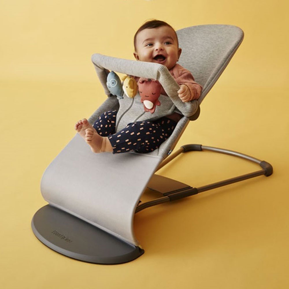 Babybjörn Balance Bliss Ana Kucağı Cotton 3D Oyuncaklı Light Grey