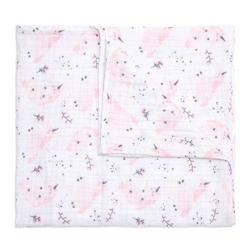 Funna Baby Tek Muslin Battaniye 120x120 cm Pembe