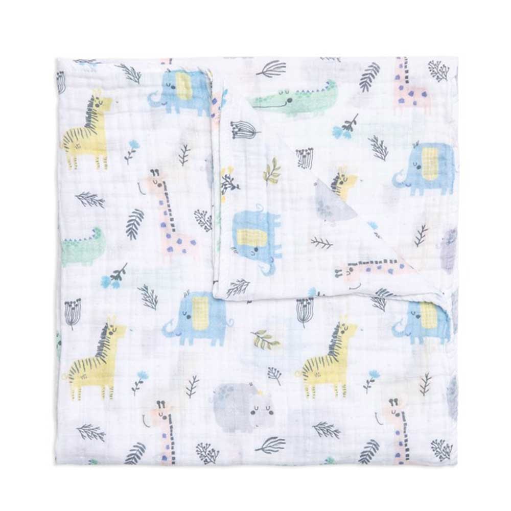 Funna Baby Tek Muslin Battaniye 120x120 cm Yeşil