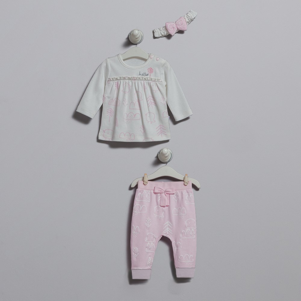 Caramell Patiksiz Bebek Alt Üst Takımı TKK5712P Ekru
