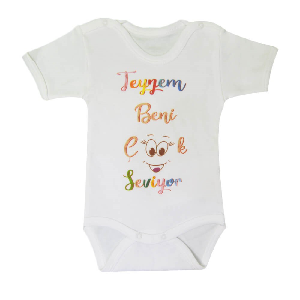 Sebi Bebe Kısa Kollu Baskılı Bebek Body 5906T Ekru