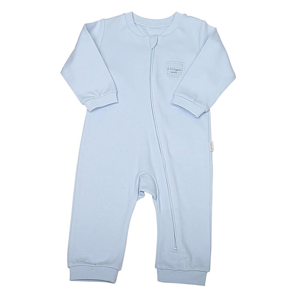 Kitikate Organik Fermuarlı Bebek Tulumu S58390 Mavi