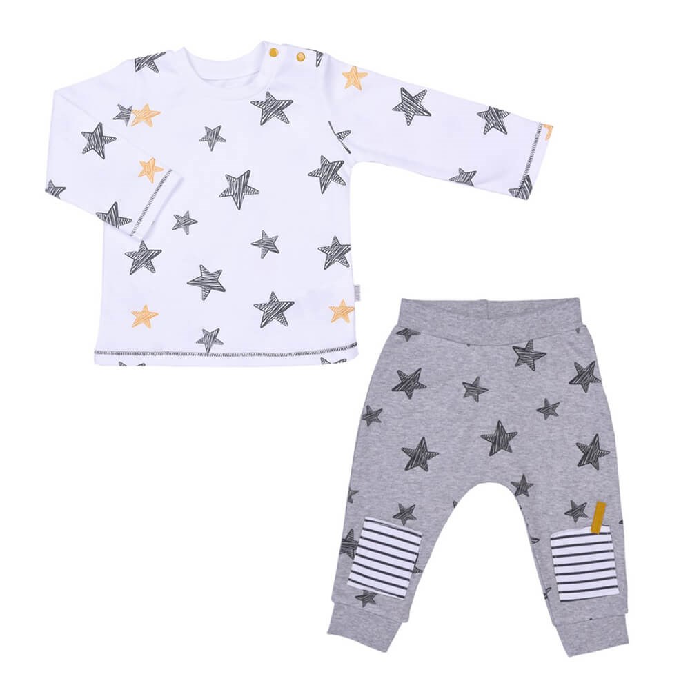Kitikate Black Star Bebek Alt Üst Takım S79517 Gri