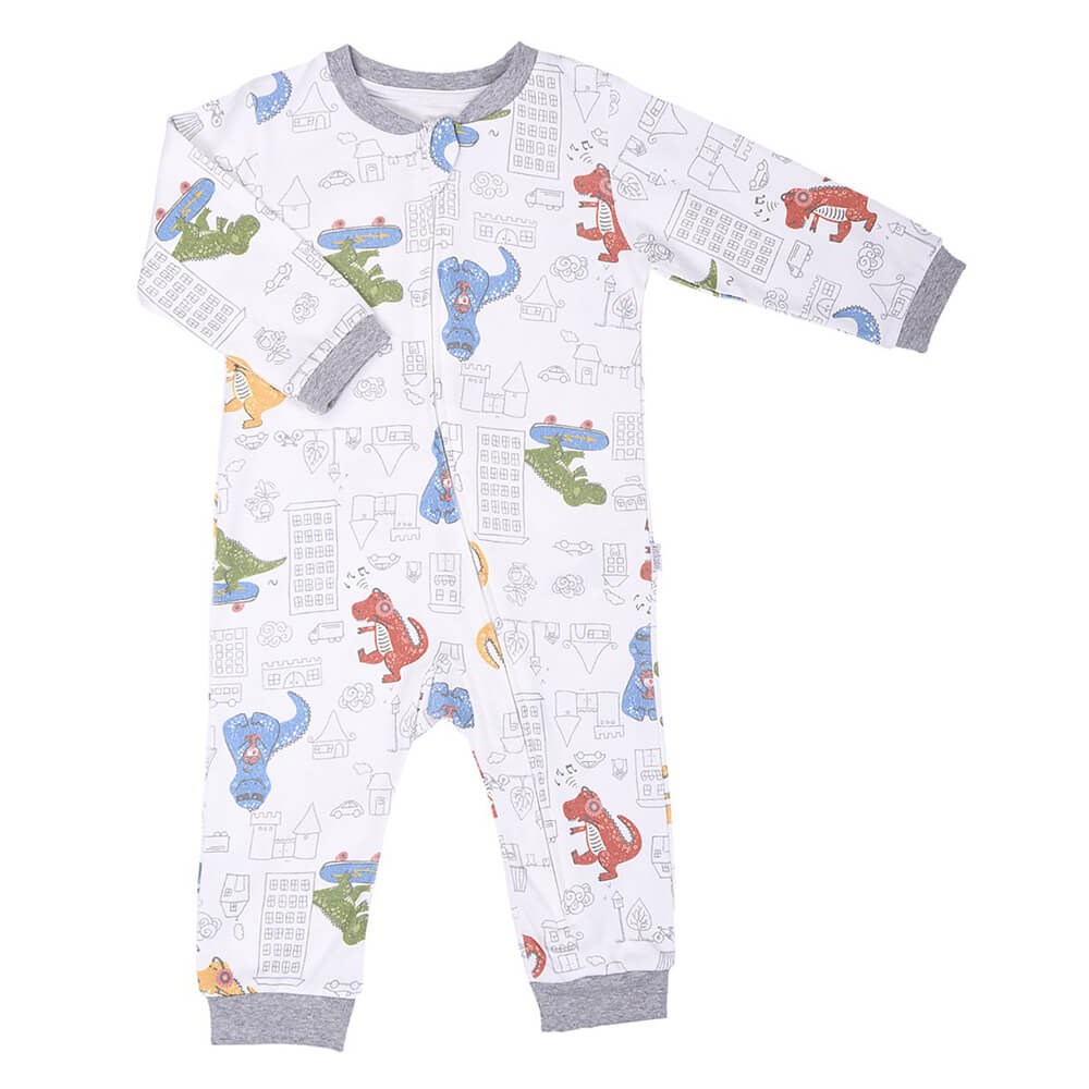 Kitikate Organik Emprime Bebek Tulumu S77926 Beyaz