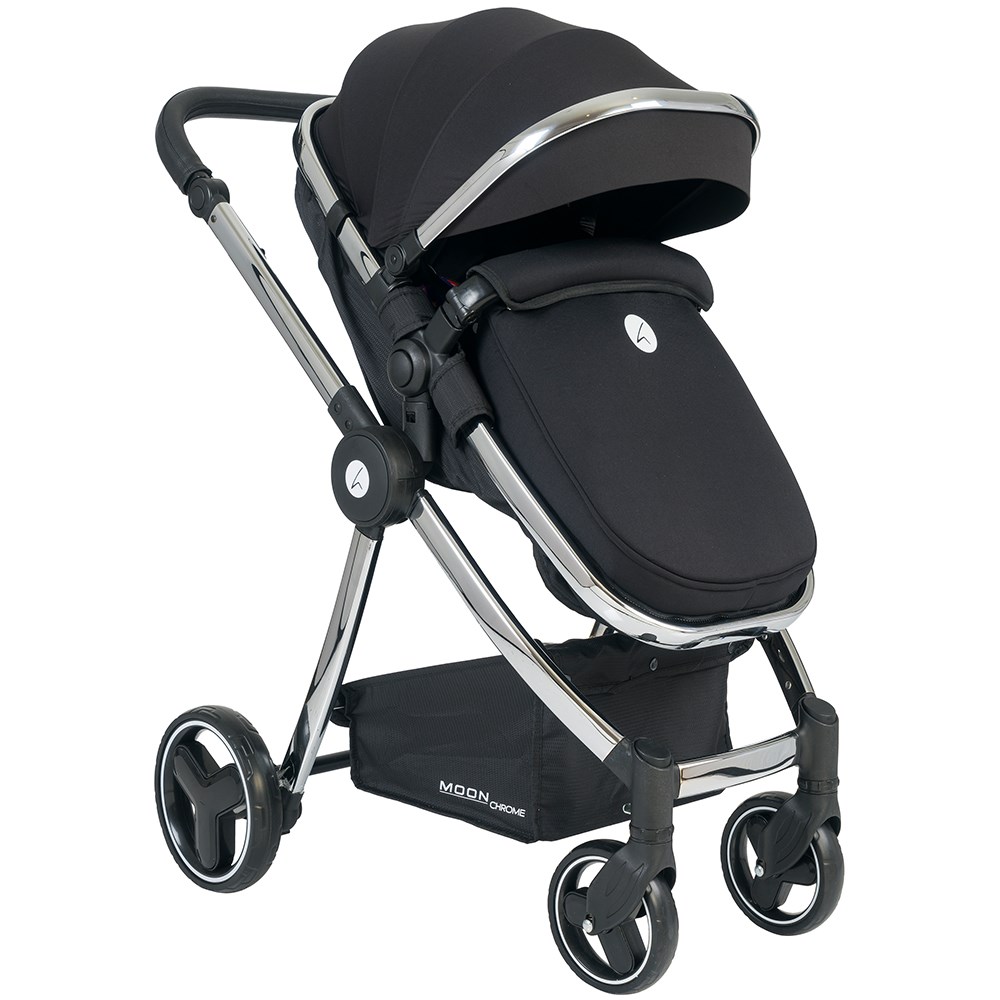 Safe Line Moon Chrome Travel Bebek Arabası Siyah