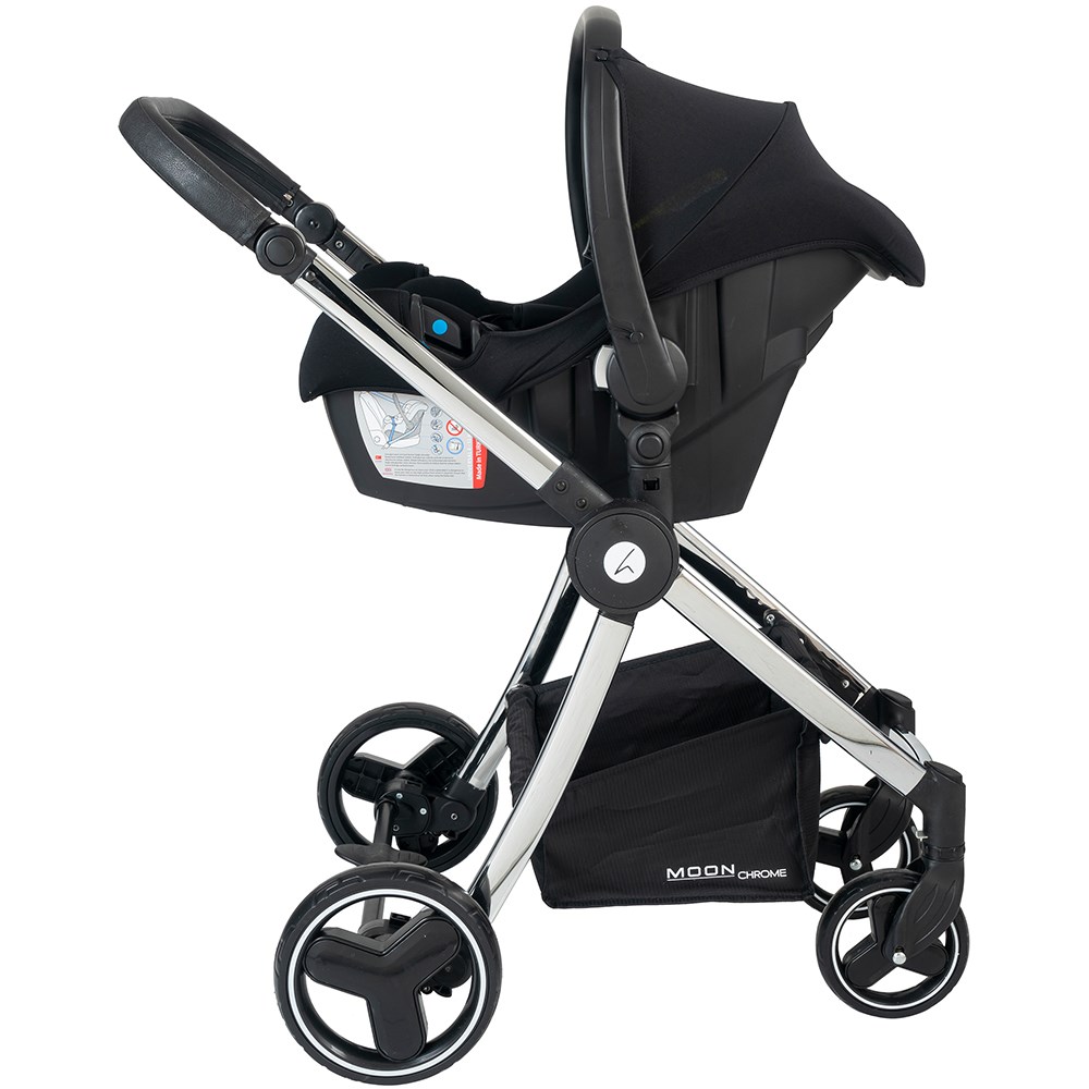 Safe Line Moon Chrome Travel Bebek Arabası Siyah
