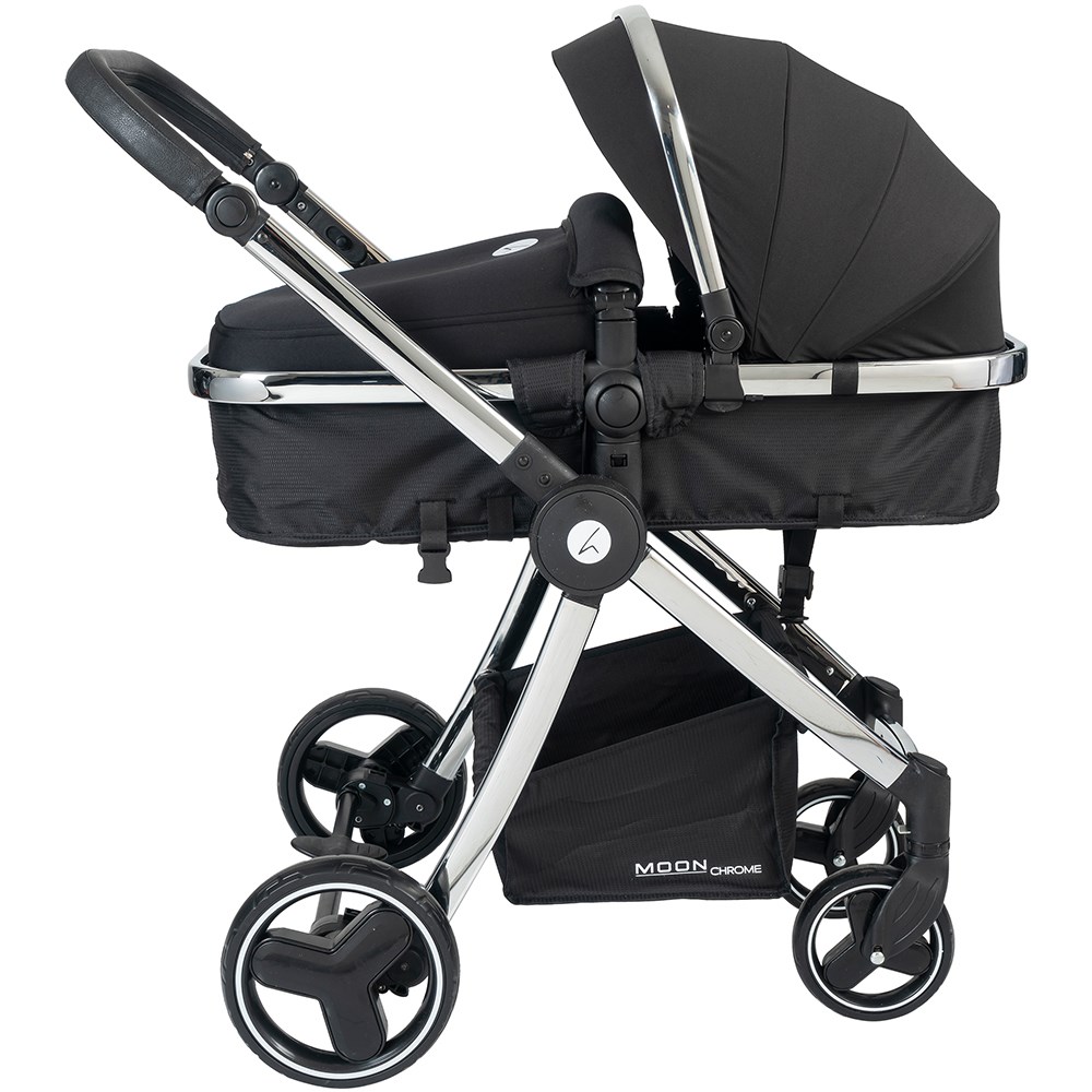 Safe Line Moon Chrome Travel Bebek Arabası Siyah