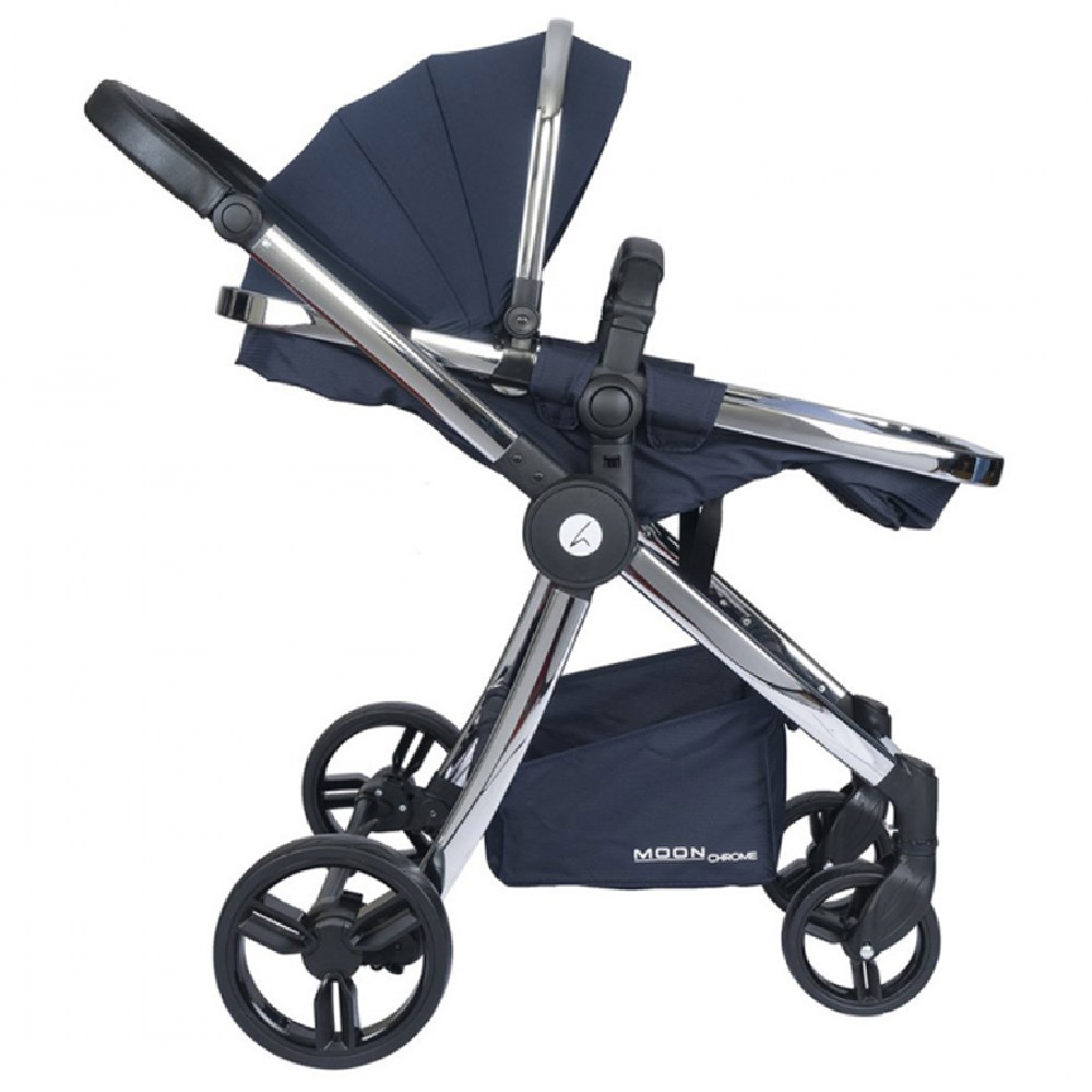 Safe Line Moon Chrome Travel Bebek Arabası Siyah