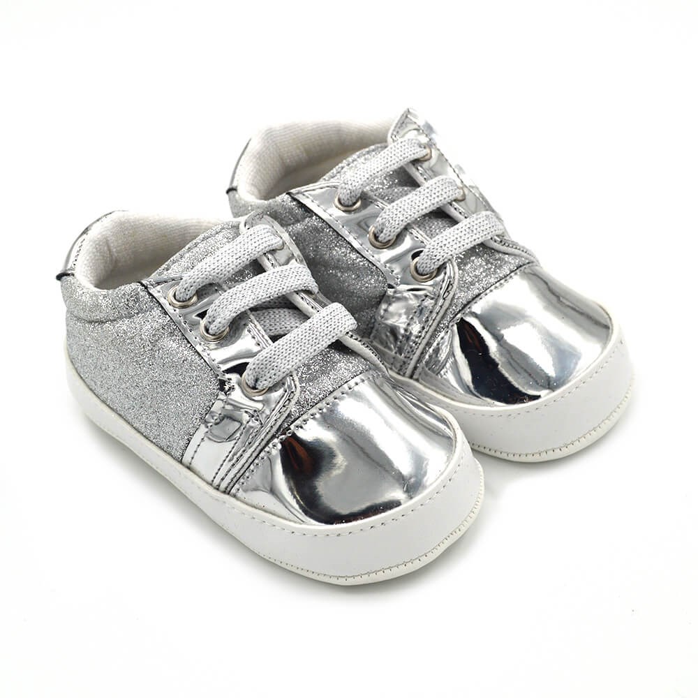 Funny Baby Bağcıklı İlk Adım Ayakkabı 7013 Gümüş