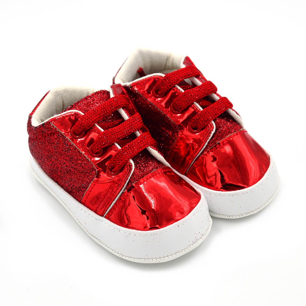 Funny Baby Bağcıklı İlk Adım Ayakkabı 7013 Kırmızı