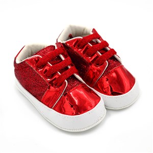 Funny Baby Bağcıklı İlk Adım Ayakkabı 7013 Kırmızı