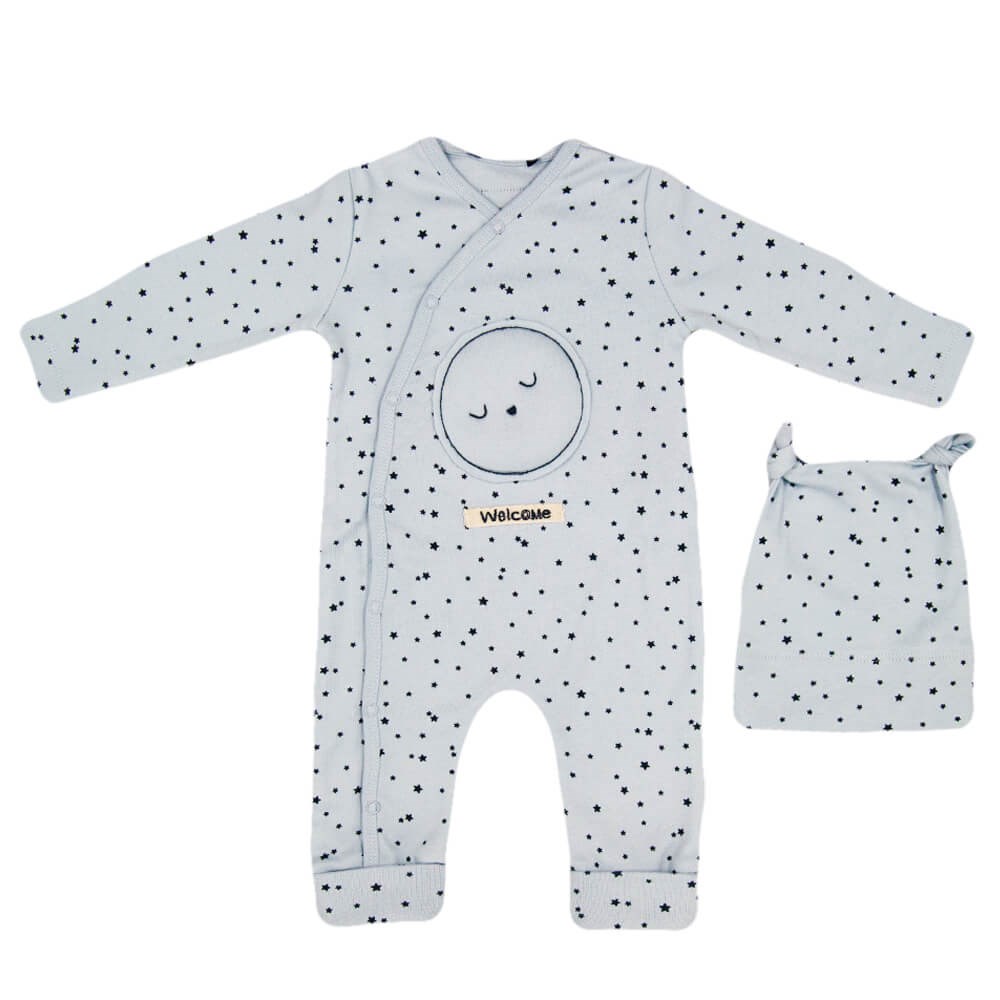 İdilbaby Bebek Tulum Takımı 13523 Mavi