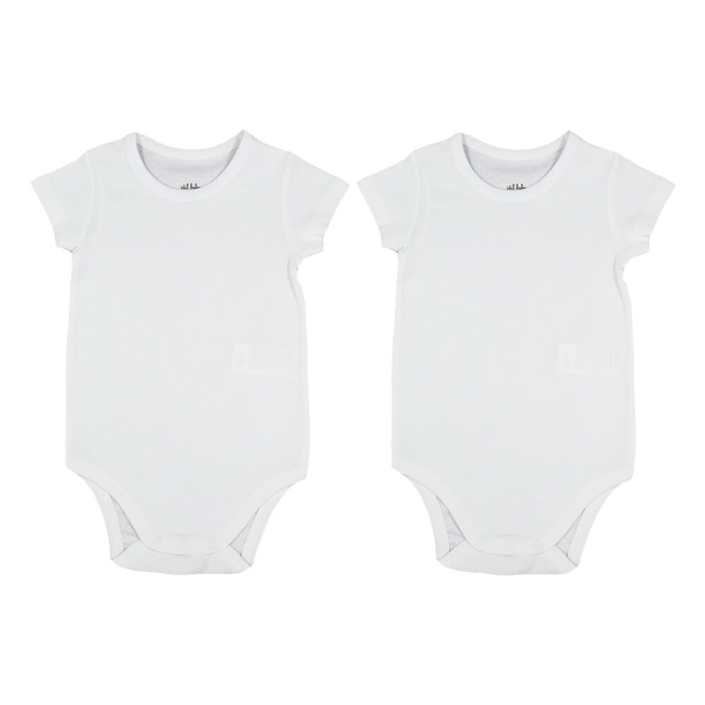 İdil Baby Kısa Kollu 2'li Bebek Body 13534 Beyaz