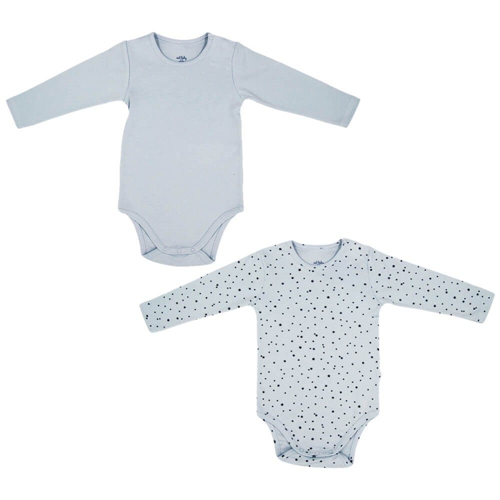 İdil Baby Uzun Kollu 2'li Bebek Body 13528 Mavi