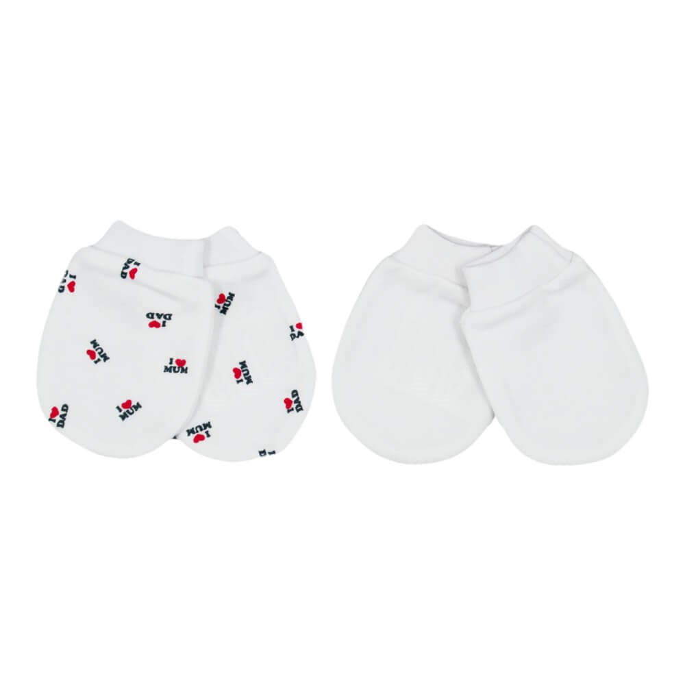 İdil Baby 2'li Bebek Eldiveni 13314 Baskılı