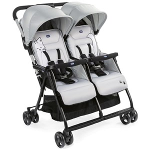 Chicco Ohlala İkiz Bebek Arabası Silver Cat