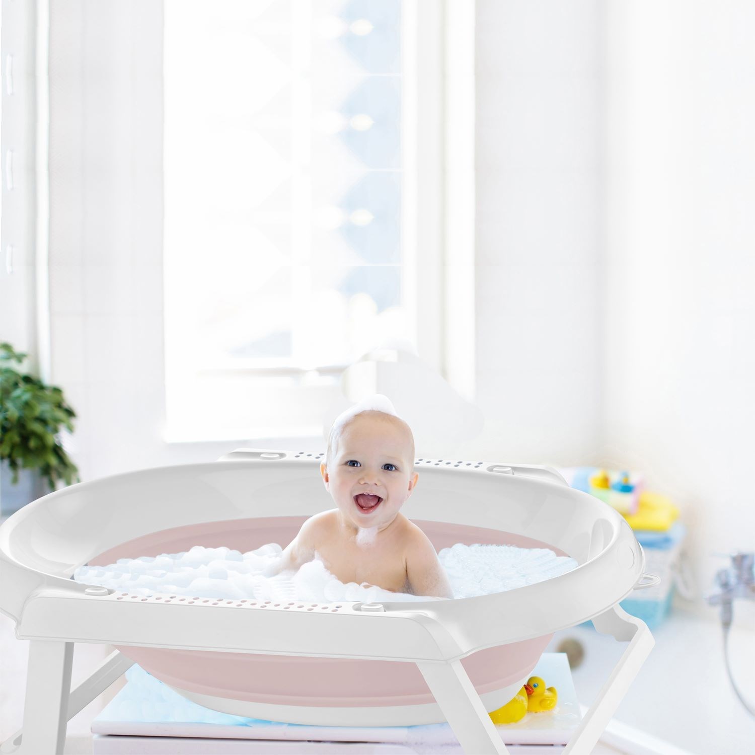 Babyjem Katlanabilen Bebek Banyo Küveti 599 Pembe