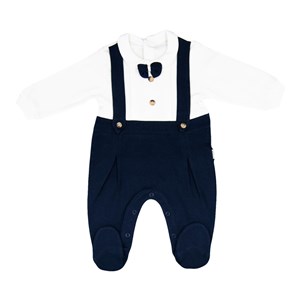 Bebengo Askılı Patikli Bebek Tulumu TE3027 Lacivert