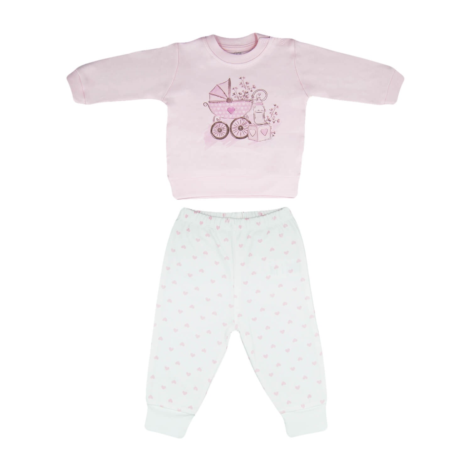 Bebengo 2'li Bebek Takımı TKK5021 Pembe