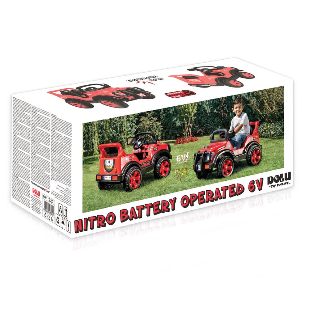 Dolu Oyuncak Nitro Jeep 6V Akülü Araba Kırmızı