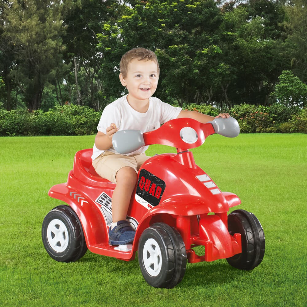 Dolu Oyuncak Motoquad 6V Akülü Motor Kırmızı