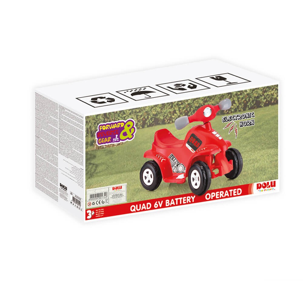 Dolu Oyuncak Motoquad 6V Akülü Motor Kırmızı