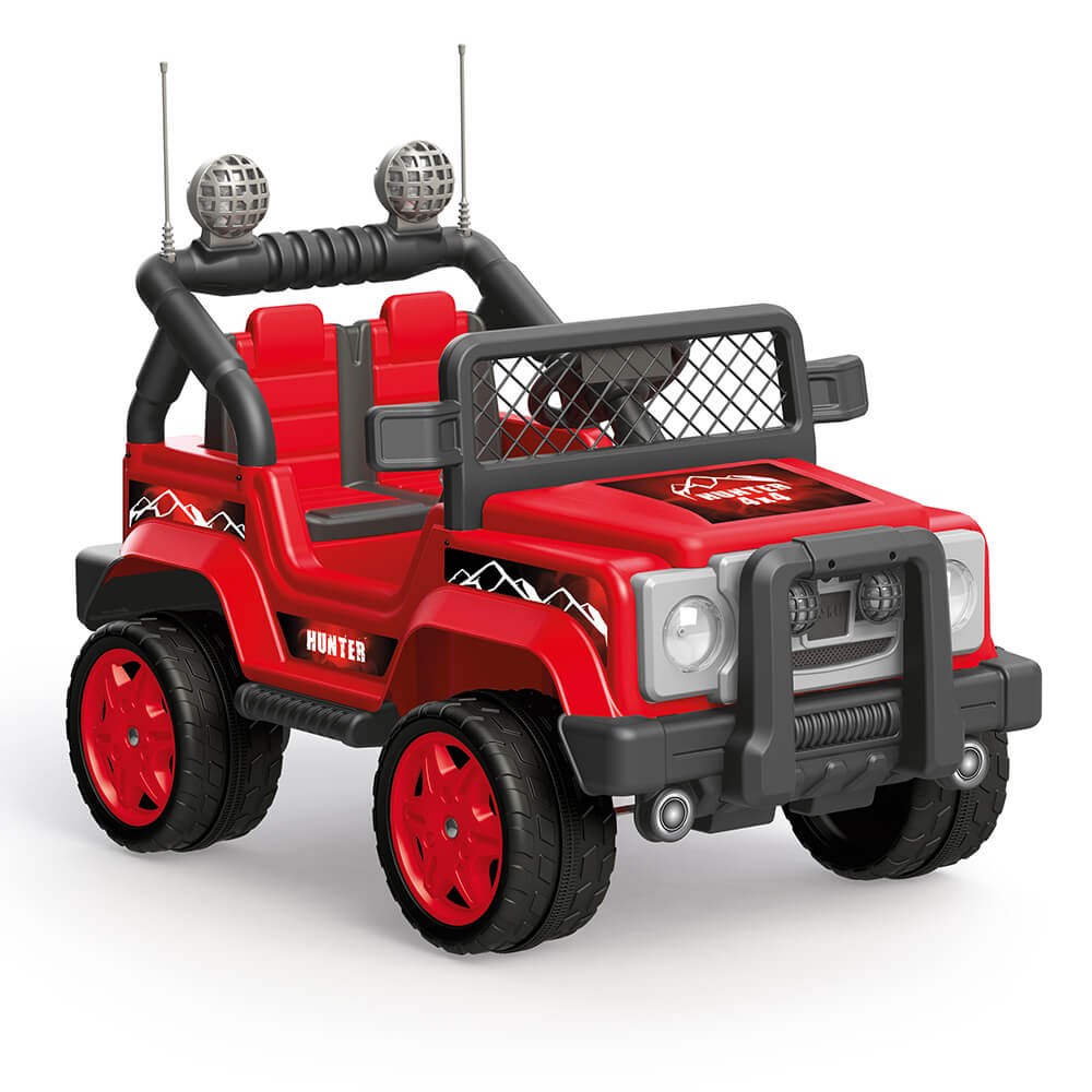 Dolu Oyuncak Hunter 12V Mp3 Player Kumandalı Akülü Jeep Kırmızı