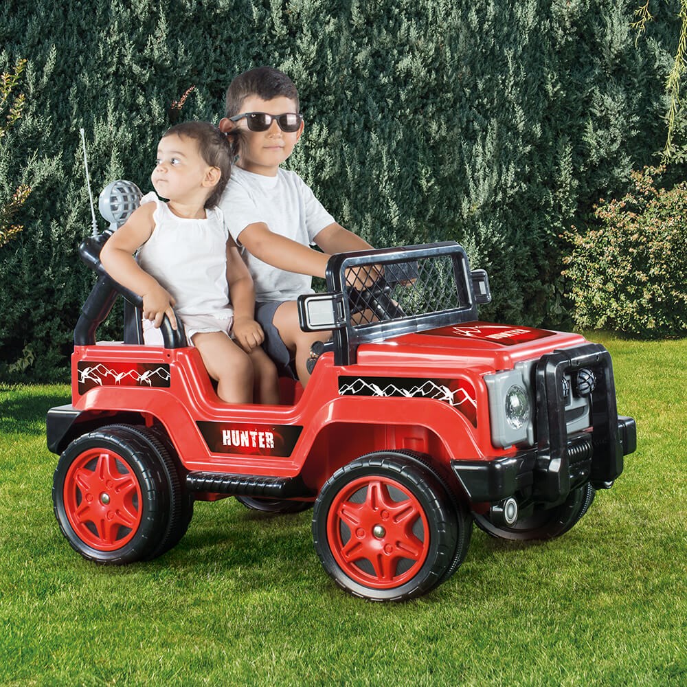 Dolu Oyuncak Hunter 12V Mp3 Player Kumandalı Akülü Jeep Kırmızı